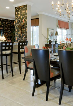 Modern Orange Roman Shades Saratoga Springs