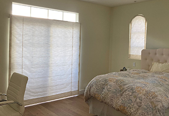 Custom Roman Window Shades for Bedroom, Saratoga CA
